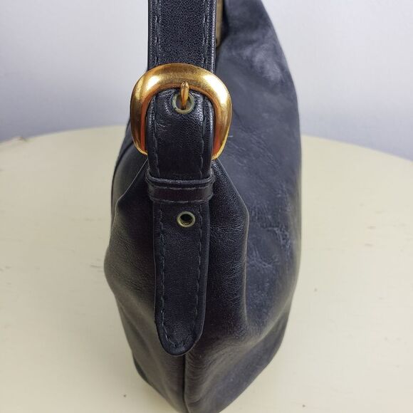 Women's Vintage Black Leather Purse - Picture 5 of 12